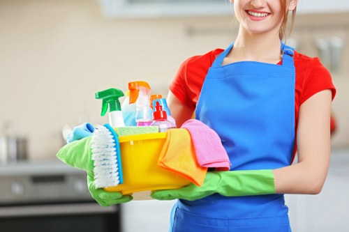 Local Surrey cleaning team planning access and site needs for a business property