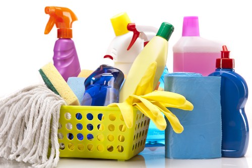 Professional carpet maintenance in a Surrey business corridor