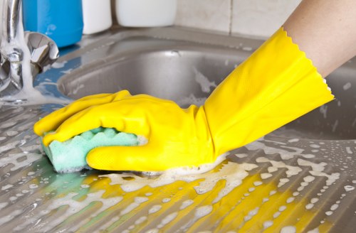 Deep cleaning an empty Surrey house after removals